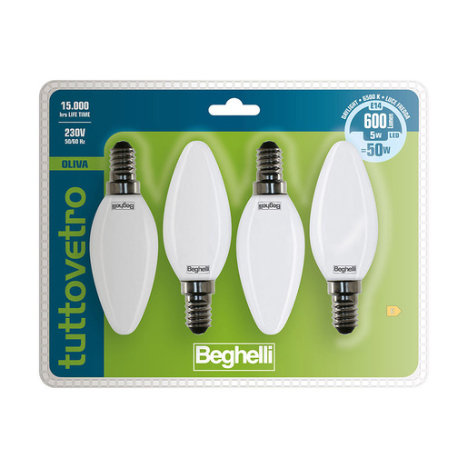 Image of Beghelli 56385BL Lampadina a risparmio energetico Bianco 5 W E14 E