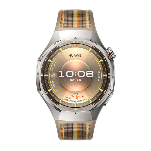 Image of Huawei WATCH GT6 Pro, Cassa 46mm in titanio e cinturino marrone. Compatibile con iOS e Android. Fino a 21 giorni di autonomia.