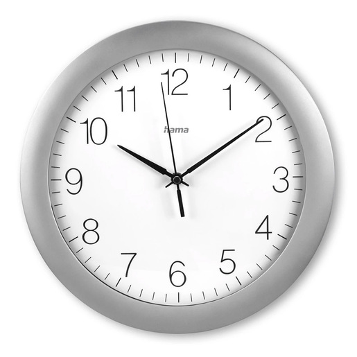 Image of Hama Teneriffa Orologio analogico Rotondo Argento, Bianco