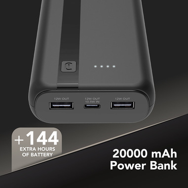 Power Bank Fai-da-te L20 22,5W – Custodia Per 20 Batterie Con Display LCD E Ingressi Micro USB E Tipo C - 3