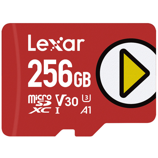 Image of 256GB PLAY MICROSDX UHS-I Red