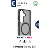 Cellularline Frosty Mag - Galaxy S26 Cover Semi-Trasparente Con Finitura Opaca E Bordi Colorati, Compatibile Con L’Ecosistema Qi2 E Accessori Magnetici P-image
