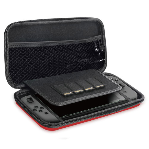 Image of        Twodots Travel Kit Custodia rigida Nintendo Nero, Rosso