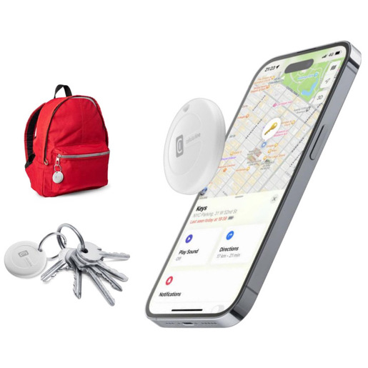 Image of Cellularline Tracy - Designed for iOS Dispositivo per trovare oggetti compatibile con tecnologia Apple Find My