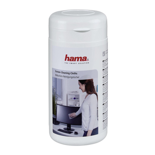 Image of Hama Confezione 100 salviette umidificate per pulizia schermi TFT/LCD