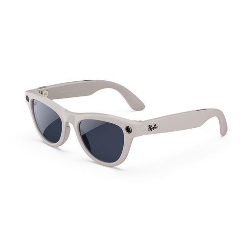 Image of Ray-Ban Meta Skyler, Grigio chiaro lucido, Da trasparenti a zaffiro Transitions