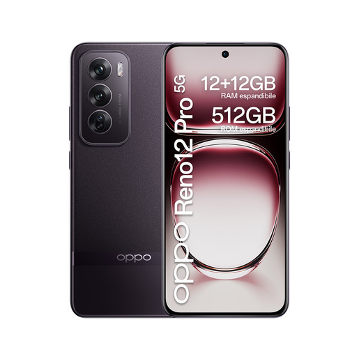 OPPO Reno12 Pro 5G AI Smartphone, Tripla fotocamera 50+50+8MP, Selfie