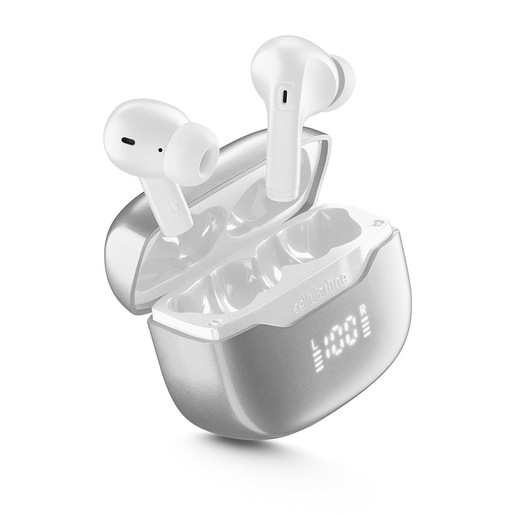 Cellularline Key Pro Auricolari Bluetooth con custodia di ricarica, display LED e funzione ENC