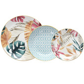 Tognana Porcellane Servizio Da Tavola 18 Piatti In Porcellana Tropical Rose-image