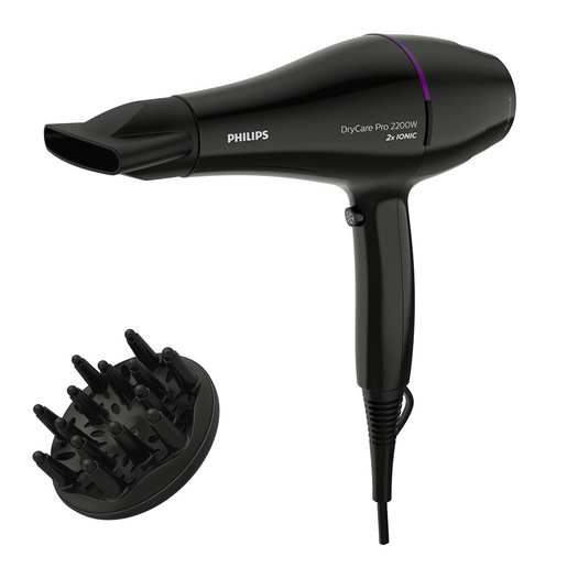 Image of Philips DryCare Asciugacapelli professionale ThermoProtect nero BHD274/00