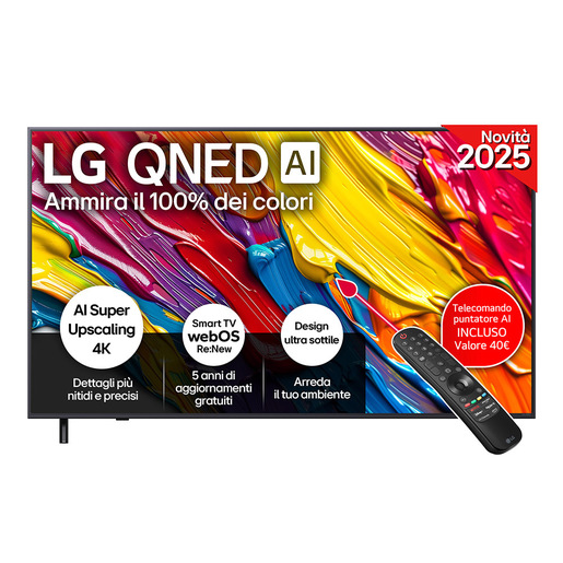 Image of LG QNED AI 65QNED82A6B TV Serie QNED82 65'' 4K, ?7 Gen8, HDR10, 20W, 3 HDMI con Game Optimizer, Smart TV WebOS 25