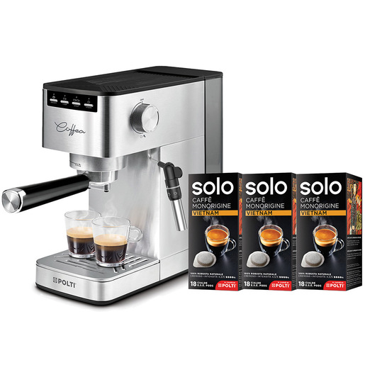 Image of Polti Coffea P10S Macchina da caffè manuale con 54 cialde SOLO incluse