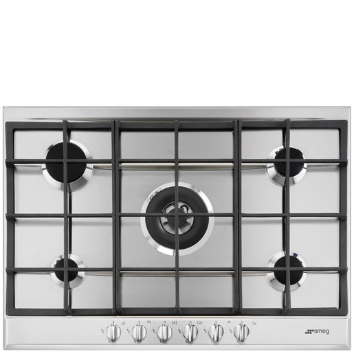 Image of Smeg P272XGH piano cottura Acciaio inox Da incasso 75 cm Gas 5 Fornello(i)