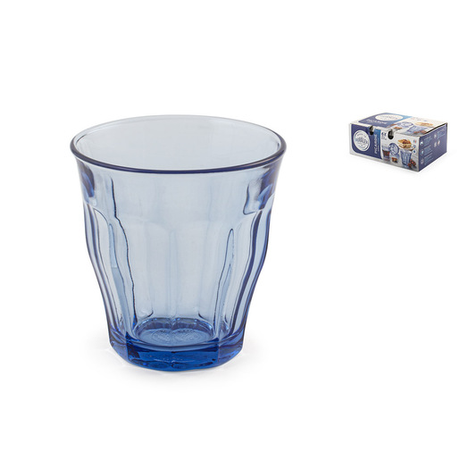 Image of Pengo Confezione 6 bicchieri Picardie in vetro colore azzurro 25cl