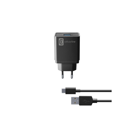 Image of Cellularline USB Charger 10W - USB-C Caricabatterie da rete 10W con cavo USB-C