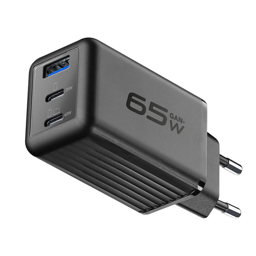 Image of Cellularline Multipower Micro 65W Caricabatterie da rete veloce ultracompatto 3 porte, 65W