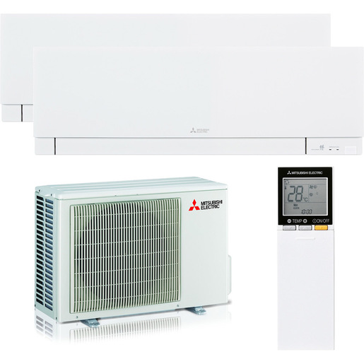 Image of Mitsubishi Electric Dualsplit 9000+12000BTu MXZ-2F53VF + MSZ-EF35VGKW-E1 + MSZ-EF25VGKW condizionatore fisso