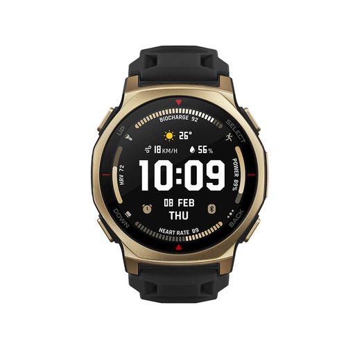 Amazfit T-rex 3 Pro 3,35 cm (1.32'') AMOLED 44 mm Digitale 466 x 466 Pixel Touch screen Oro Wi-Fi GPS (satellitare)
