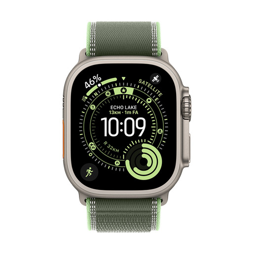 Apple Trail Loop verde/neon (49 mm) - M/L - Titanio naturale