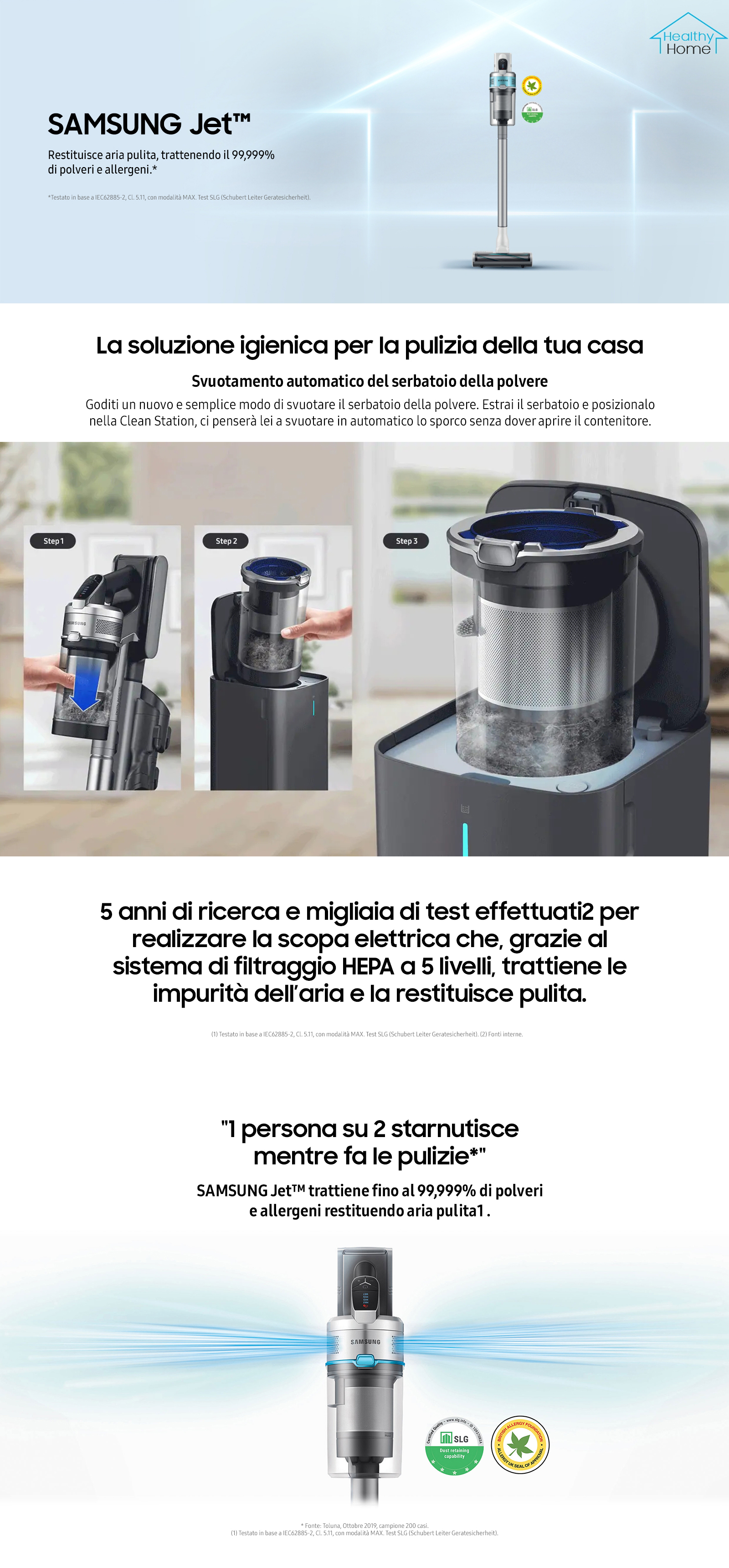 SAMSUNG Jet e clean station
