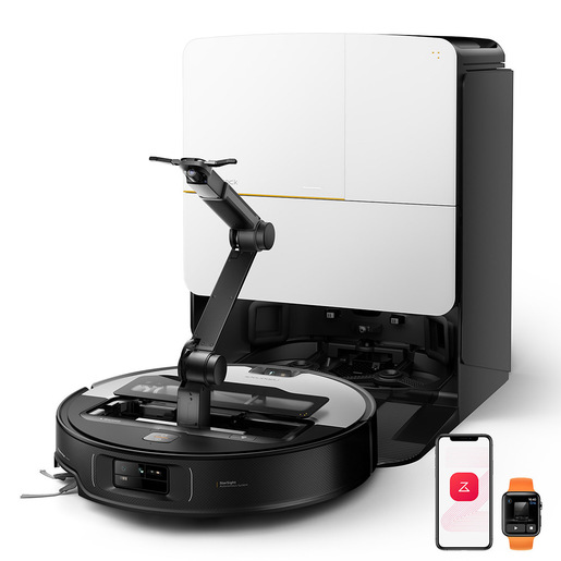 Roborock Saros Z70 Robot Aspirapolvere e Lavapavimenti con Braccio Meccanico OmniGrip, 7,98cm Ultrasottile, Aspirazione 22.000 Pa, Tecnologia FlexiArm, T