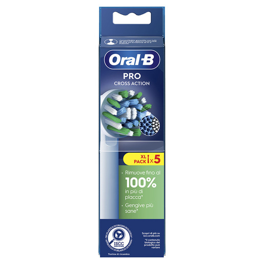 Image of Oral-B CrossAction Testine Di Ricambio Pro Cross Action, 5 Testine