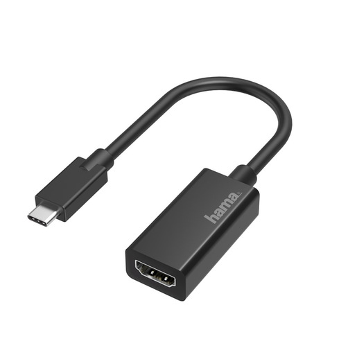 Image of Hama Cavetto adattatore USB Type C M / HDMI F, Ultra HD 4K, nero (Pack
