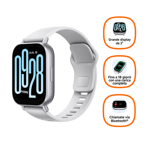 Xiaomi Redmi Watch 5 Active 5,08 cm (2'') LCD Digitale 320 x 385 Pixel Touch screen Argento