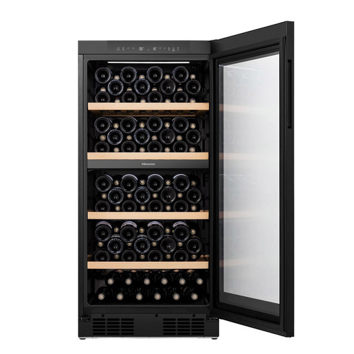 Image of Hisense RW3N230GELF cantina vino Cantinetta vino con compressore Libera installazione Nero 108 bottiglia/bottiglie