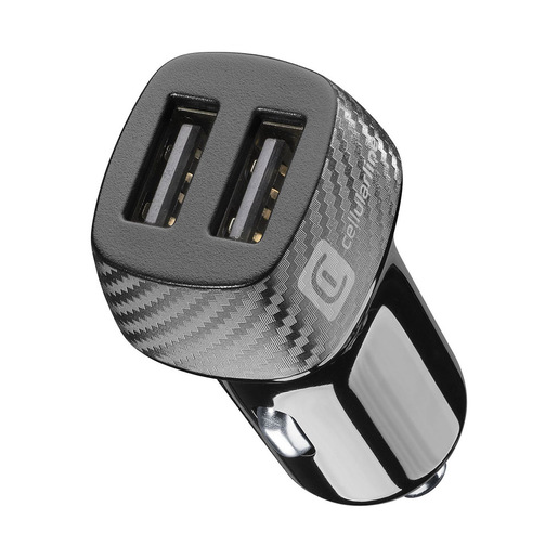 Image of Cellularline Car Multipower 2 - iPhone, Samsung, Xiaomi, Oppo and other Smartphones and Tablets Caricabatterie da auto veloce 2 porte, 24W