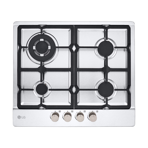 Image of LG CBGZ2414S Piano cottura a gas 60cm, 8,5kW, 4 bruciatori, Griglie in ghisa, Piatto inox