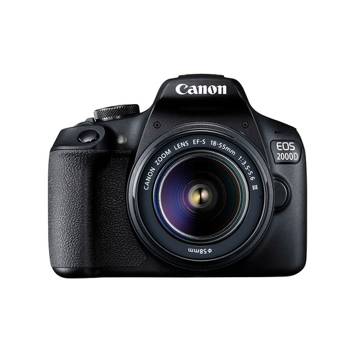 Image of Canon EOS 2000D + EF-S 18-55mm f/3.5-5.6 III Kit fotocamere SLR 24,1 MP CMOS 6000 x 4000 Pixel Nero