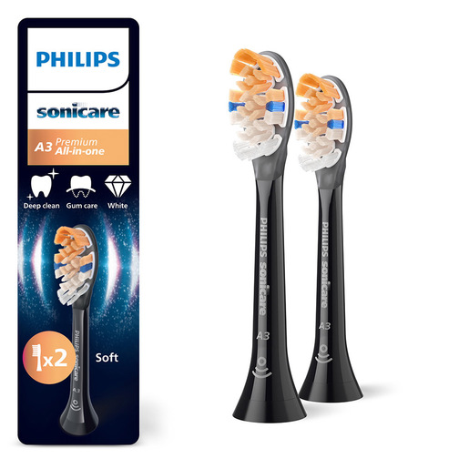 Image of Philips Sonicare HX9092/88 2x Testine nere per spazzolino sonico