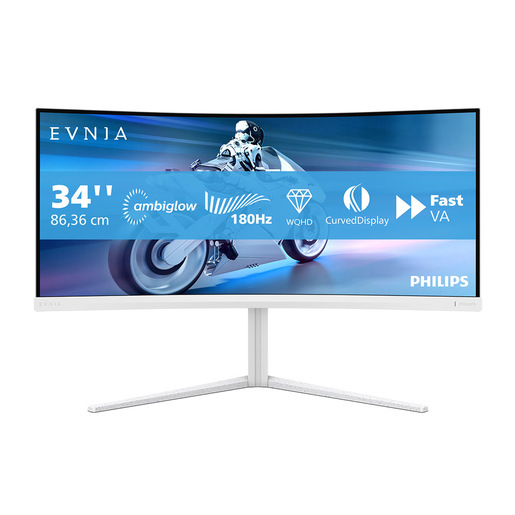 Image of Philips Evnia 5000 34M2C5501A/00 Monitor PC 86,4 cm (34'') 3440 x 1440 Pixel Wide Quad HD LCD Bianco