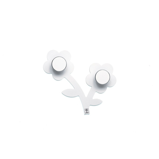 Image of Foppapedretti Appendifiore appendiabiti Montabile a parete 2 gancio(i) Bianco