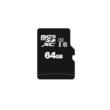 Scheda Di Memoria Leef MicroSD 64GB Con Adattatore - Classe 10, UHS-1, Impermeabile E Antiurto - Nero