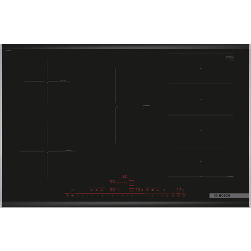 Image of Bosch Serie 8 PXV875DV1E Piano cottura a induzione 80 cm FlexInduction Nero