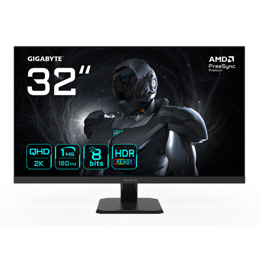 Image of GIGABYTE GS32QA Monitor Gaming 32'' QHD - 2560 x 1440, 180Hz, 1ms, 300 cd/m², FreeSync Premium, HDR Ready, HDMI 2.0, DisplayPort 1.4