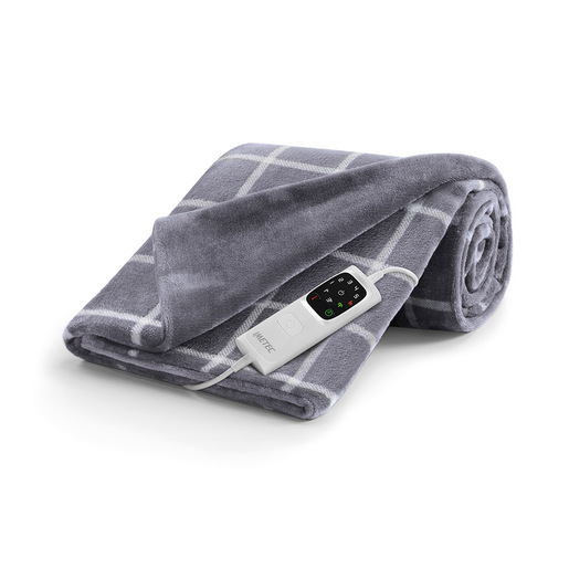 Image of Imetec Caldoplaid Velvet Square Plaid Riscaldabile, Morbida Coperta Elettrica 150x95 cm, Basso Consumo, Tecnologia Adapto, Dispositivo di Sicurezza, R