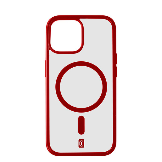 Image of Cellularline Pop Mag - iPhone 15 Custodia trasparente con bordi colorati compatibile con ecosistema Magsafe
