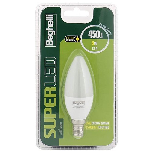 Image of Beghelli Oliva Super LED E14 energy-saving lamp 5 W A+