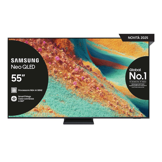 Image of Samsung Neo QLED AI TV 55'' QE55QN85FAUXZT 4K Mini LED, Processore NQ4 AI Gen2, 4K AI Upscaling, Neo Quantum HDR+, Dolby Atmos & OTS Lite, Simple Chamfer