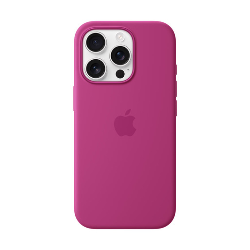 Image of Apple Custodia MagSafe in silicone per iPhone 16 Pro - Fucsia