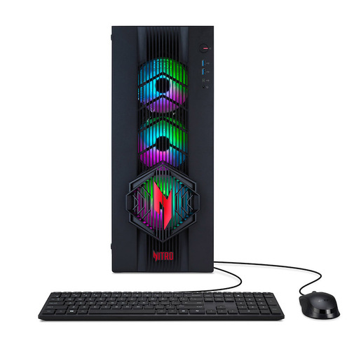 Image of Acer DG.E5AET.001 PC/stazione di lavoro AMD Ryzen™ 7 9800X3D 32 GB DDR5-SDRAM 2 TB SSD NVIDIA GeForce RTX 5070 Windows 11 Home Tower Nero