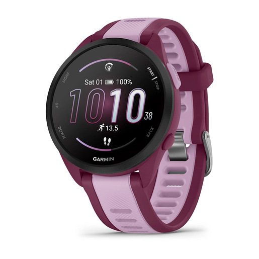 Garmin Forerunner 165 Music 3,05 cm (1.2'') AMOLED 43 mm Digitale 390 x 390 Pixel Touch screen Viola GPS (satellitare)