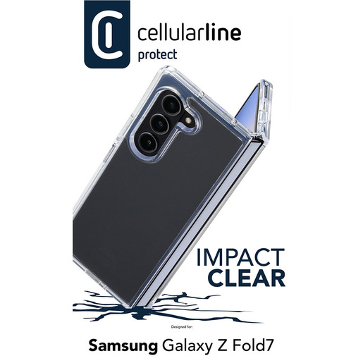 Image of Cellularline Impact Clear Case - Galaxy Z Fold7 Custodia trasparente ultra-protettiva