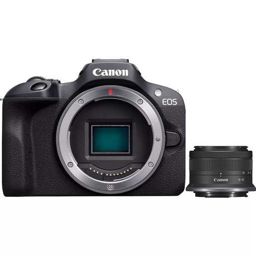 Image of        Canon EOS R100 + RF-S 18-45mm F4.5-6.3 IS STM Kit MILC 24,1 MP CMOS 60