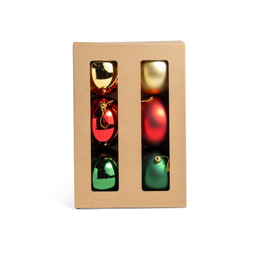 Image of Mercury 77953 Ornamento per palline di Natale Plastica Colori assortiti 6 pz