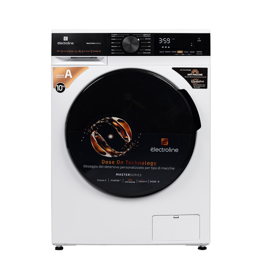 Electroline WRTMDWM10ADOSWH lavatrice Caricamento frontale 10kg 1500 Giri/min Bianco Sistema Autodose