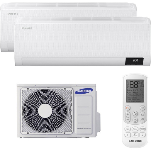Samsung Dualsplit 9000+12000BTu Wind-Free Comfort Next AJ040TXJ2KGEU + AR09TXFCAWKNEU + AR12TXFCAWKNEU condizionatore fisso